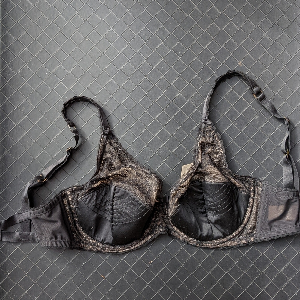 Dita Von Teese retro cage bra full set black and red 34E